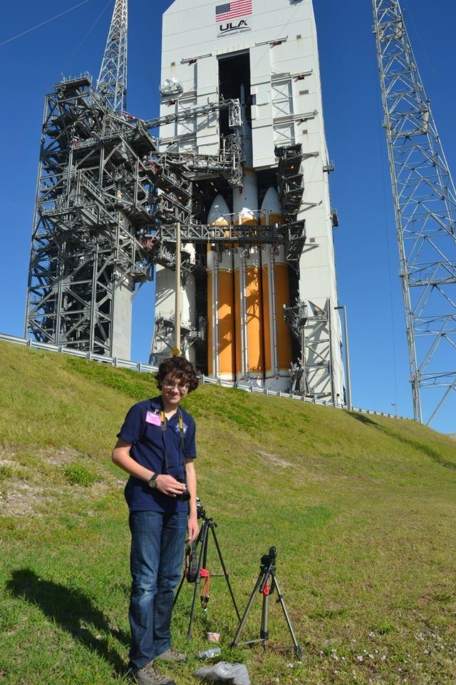 At SLC-37B with the Delta IV Medium rolling out as preparations for the US Air Force's AFSPC-4 mission are underway on my first media rocket launch.
