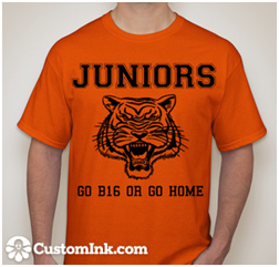 This shirt is available for purchase to support the junior class.