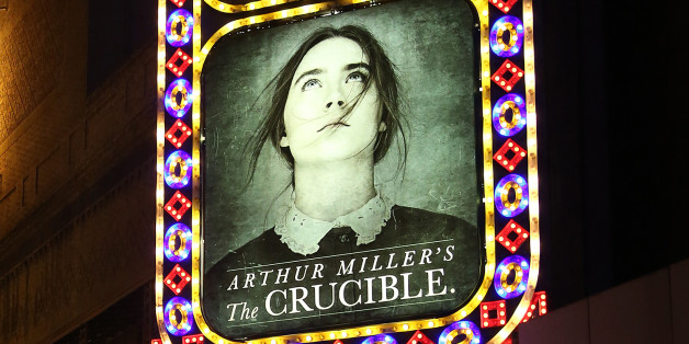 NEW YORK, NY - FEBRUARY 02:  Theatre Marquee unveiling Arthur Millers The Crucible starring Saoirse Ronan at The Walter Kerr Theatre on February 2, 2016 in New York City.  (Photo by Walter McBride/Getty Images)