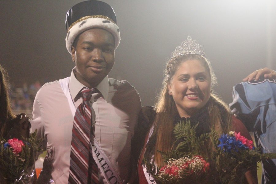 Grace Ganze, homecoming queen, with Serge Jean-Charles, homecoming king