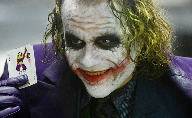 Heath Ledger as the Joker in The Dark Knight