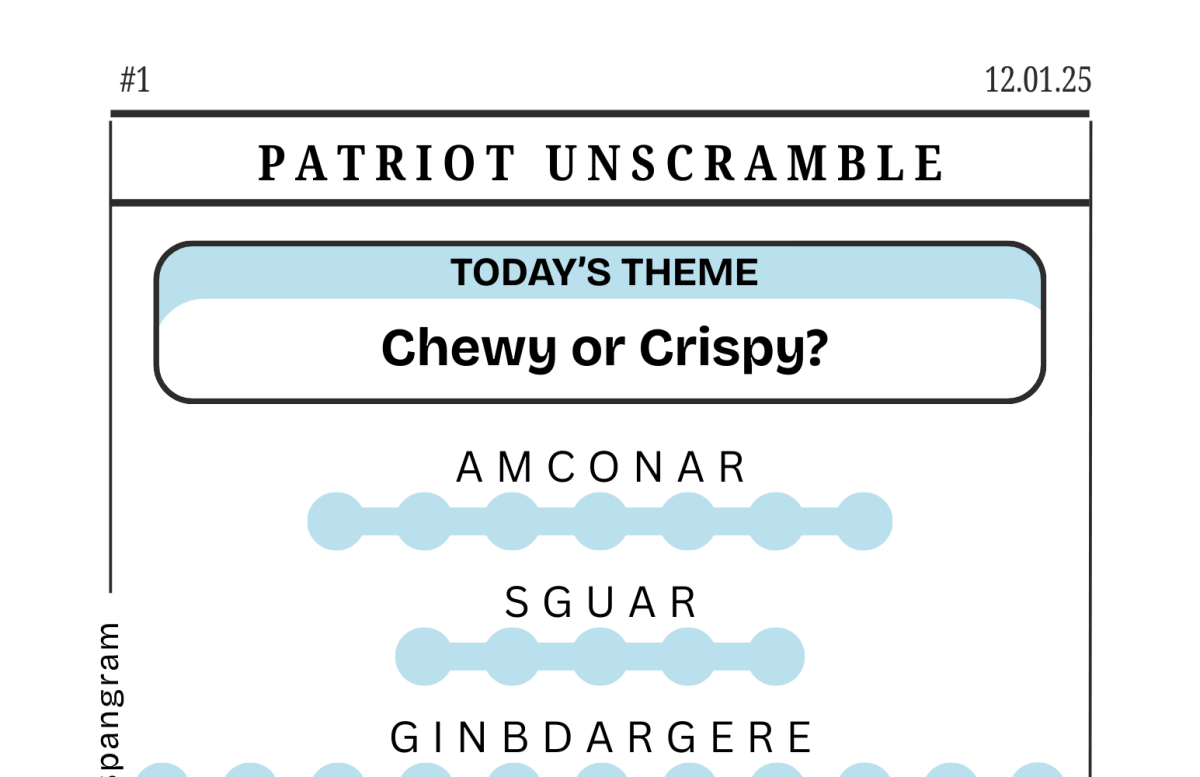 *NEW* Patriot Unscramble – “Crispy or Chewy?" (12.01.25)