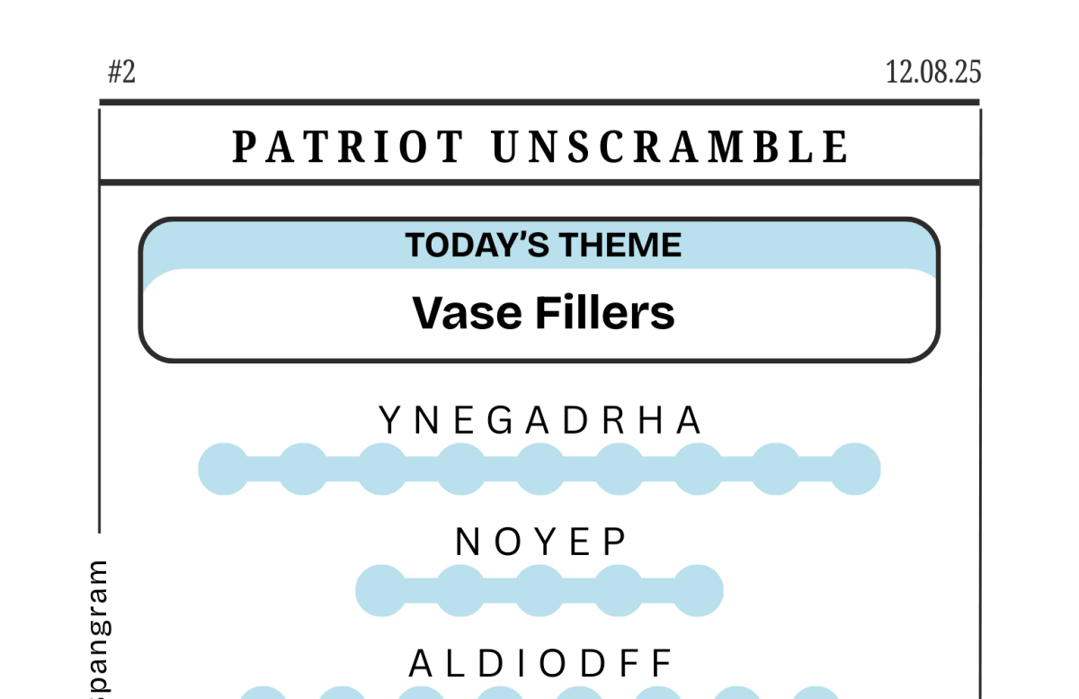 Patriot Unscramble – “Vase Fillers" (12.08.25)
