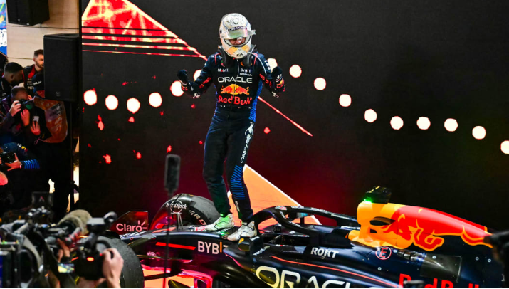 The man who won’t fall: Max Verstappen.