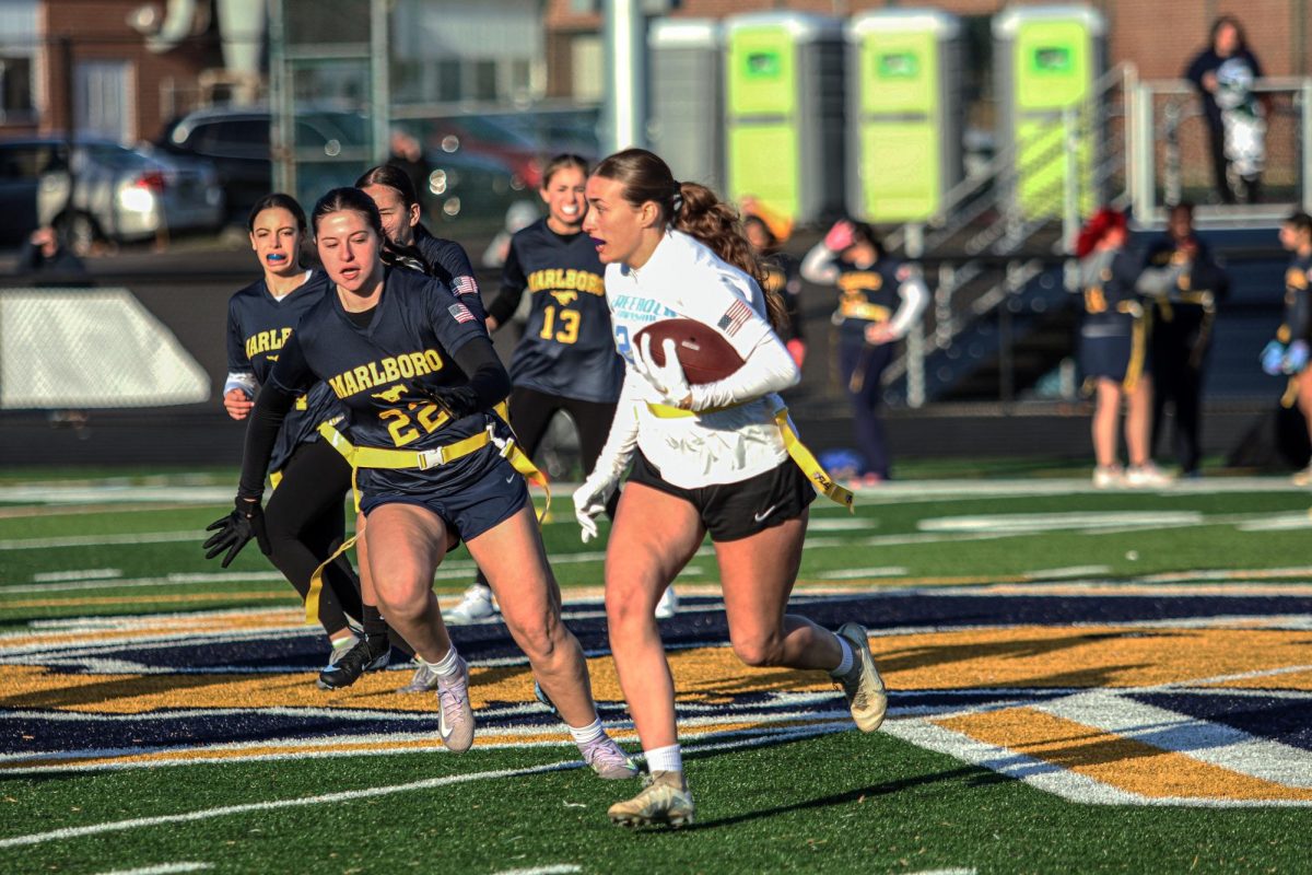 Three’s a Crowd: Freehold Township Flag Football Defeats District Rival Marlboro on the Road, 20-6